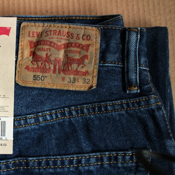 Levi's 550 Relaxed Fit Jeans Tapered Leg W:33 L:32 - Picture 8 of 8